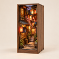 Book Nook Ruelle de Tokyo : ruelle japonaise miniature lumineuse, diorama pour étagère